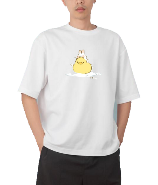 duck One Size t- shirt  White 1