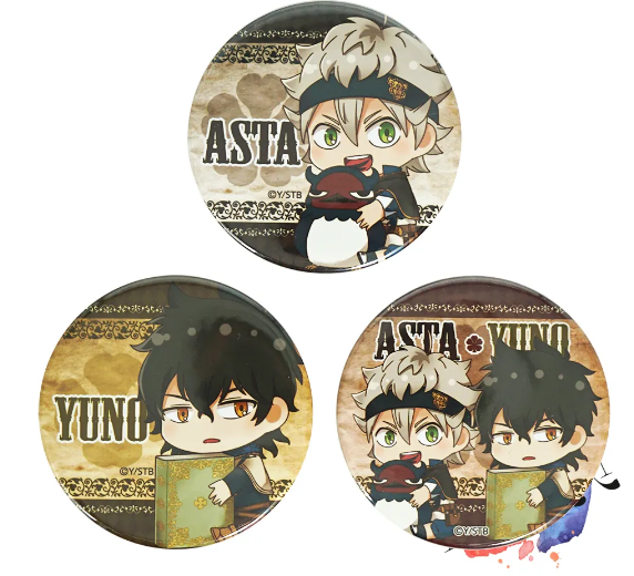 Black clover brooch 1