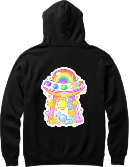 aliens Oversize Hoodie Back Black 1