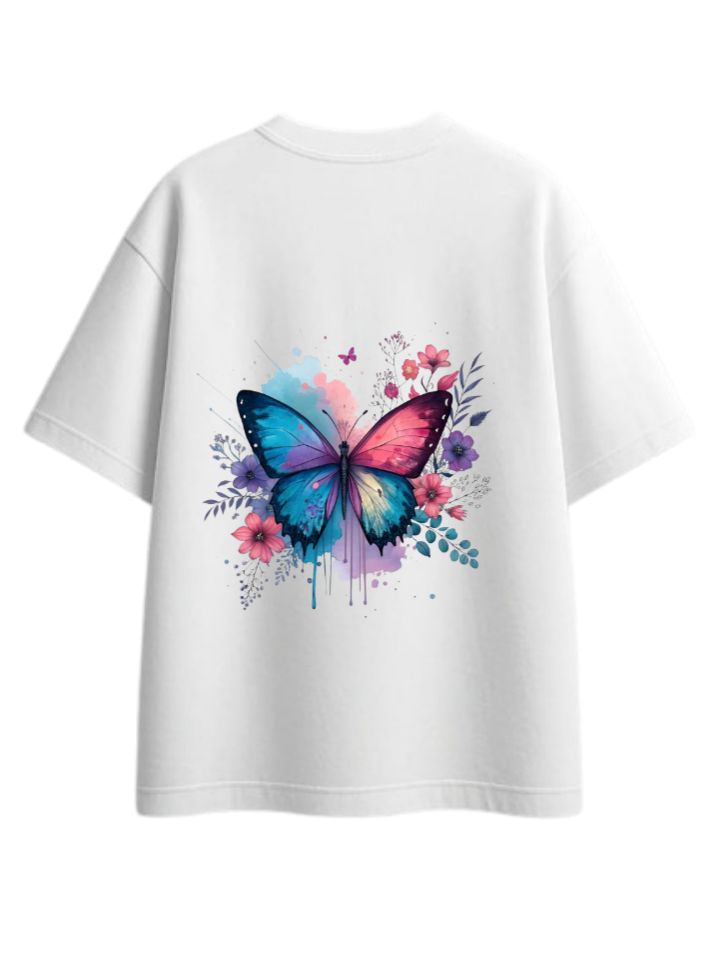butterflies t- shirt White Back 1