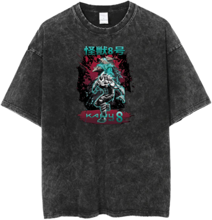 Kaiju No. 8 t- shirt Over Size Washed 1