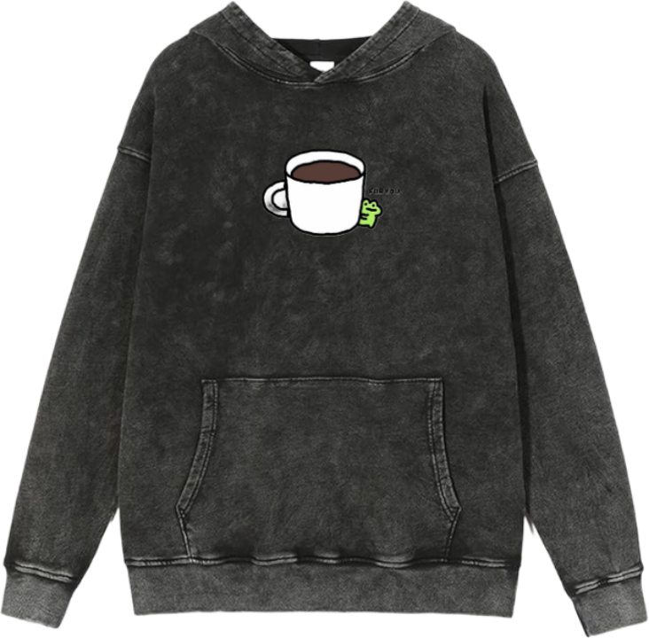 Frog Oversize Hoodie Washed 1