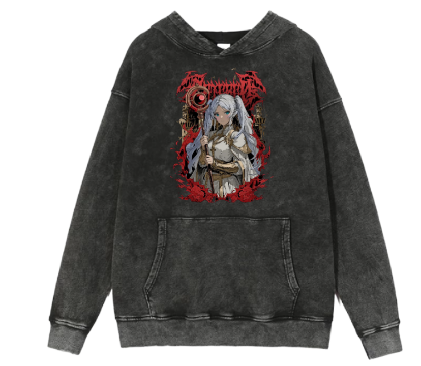 Frieren Beyond Journey's End One Size hoodie Washed 1