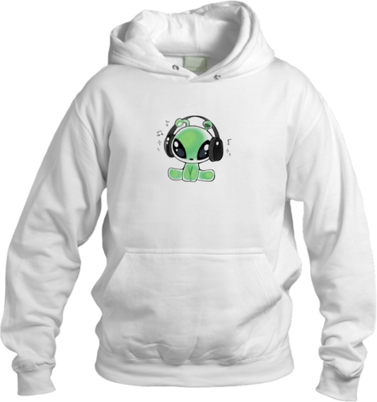 aliens Oversize Hoodie White 1