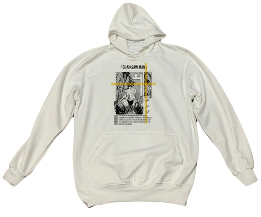 Chainsaw Man One Size hoodie White 1