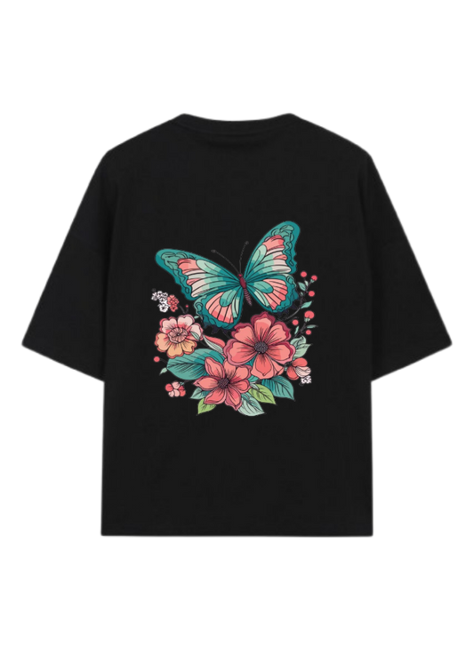 butterflies t- shirt Black 1