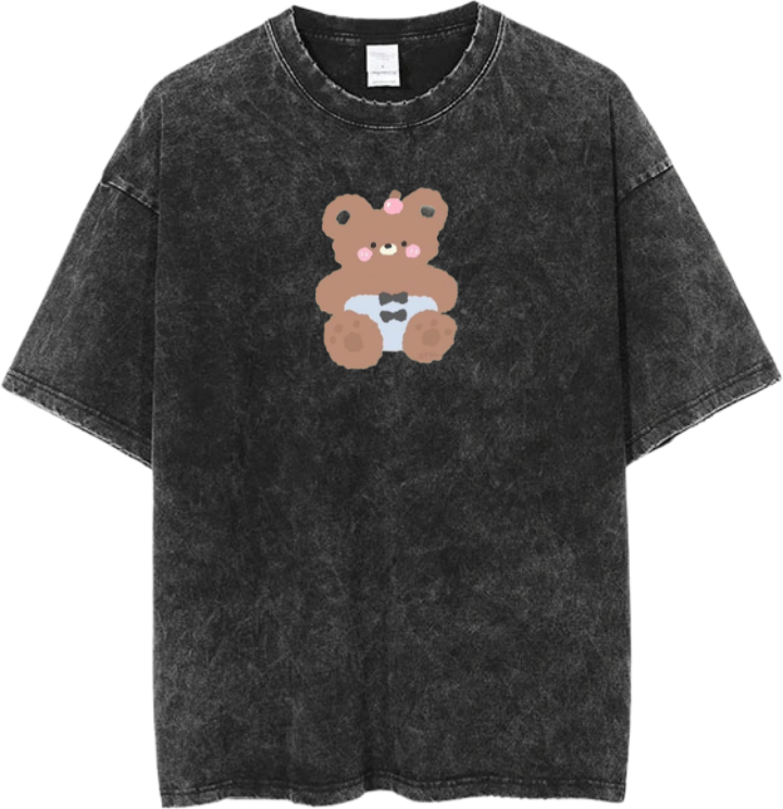 bear t- shirt Washed 1