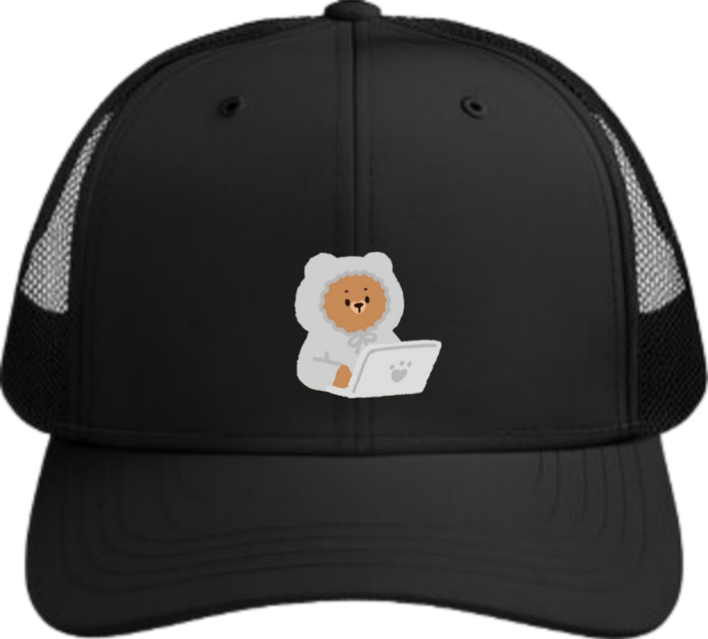 bear Baseball cap Black  1