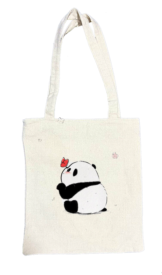 PANDA tote bag beige 1