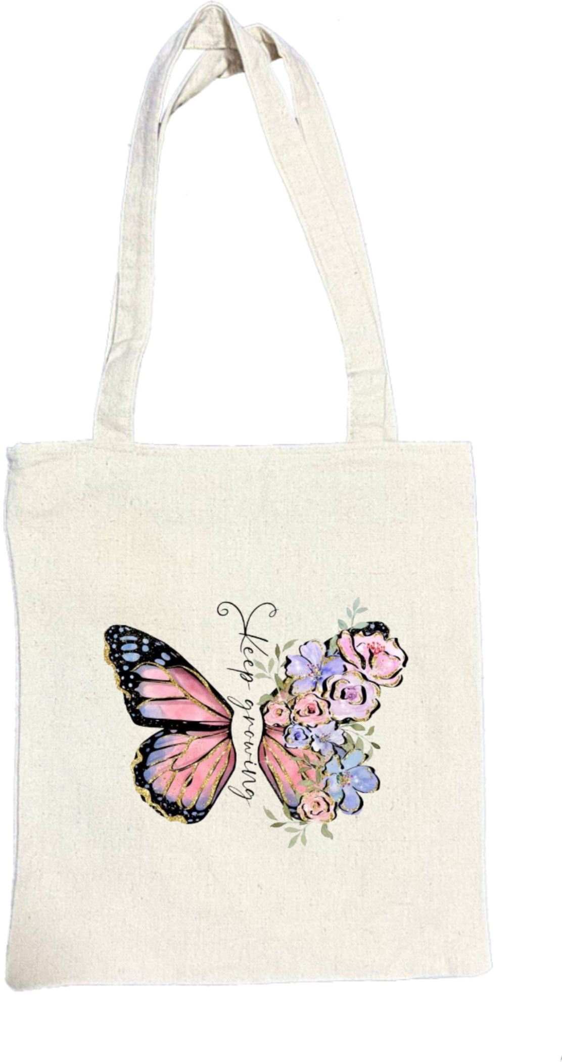 butterflies tote bag Beige 1