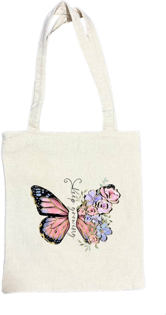 butterflies tote bag Beige 1