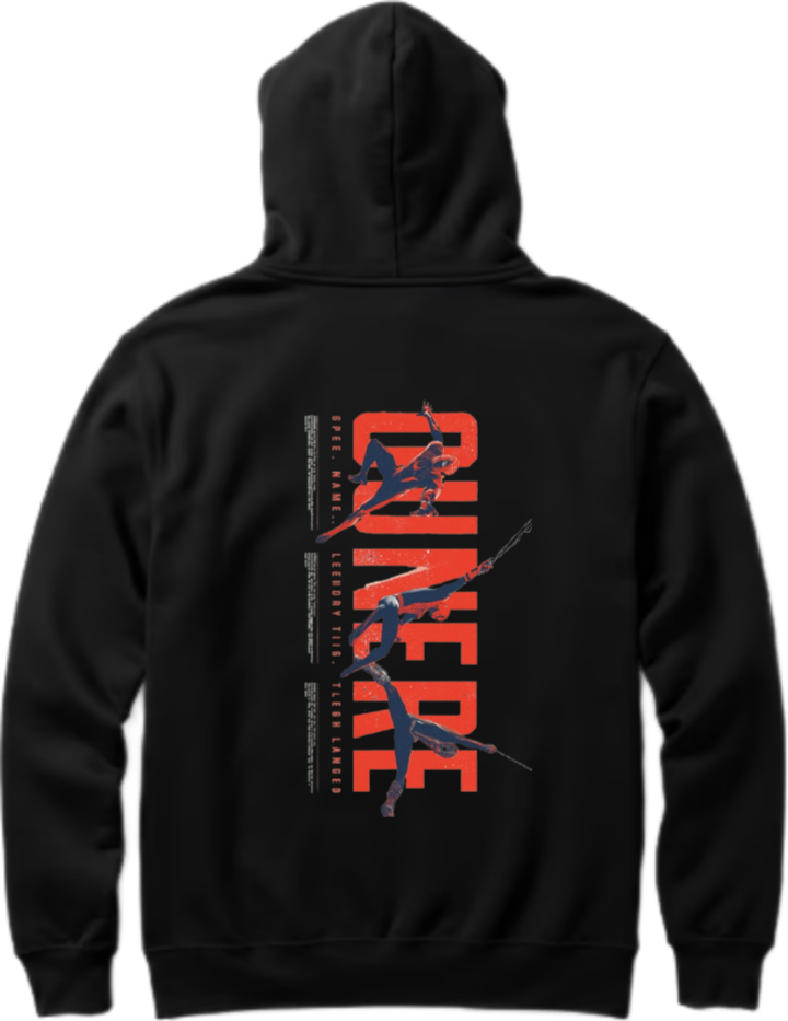 Spiderman One Size hoodie Black Back 1