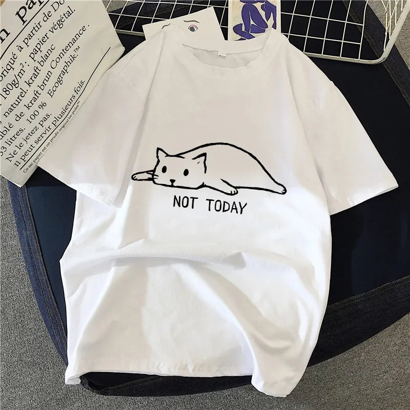 cat kitty kitten t-shirt fit White 1