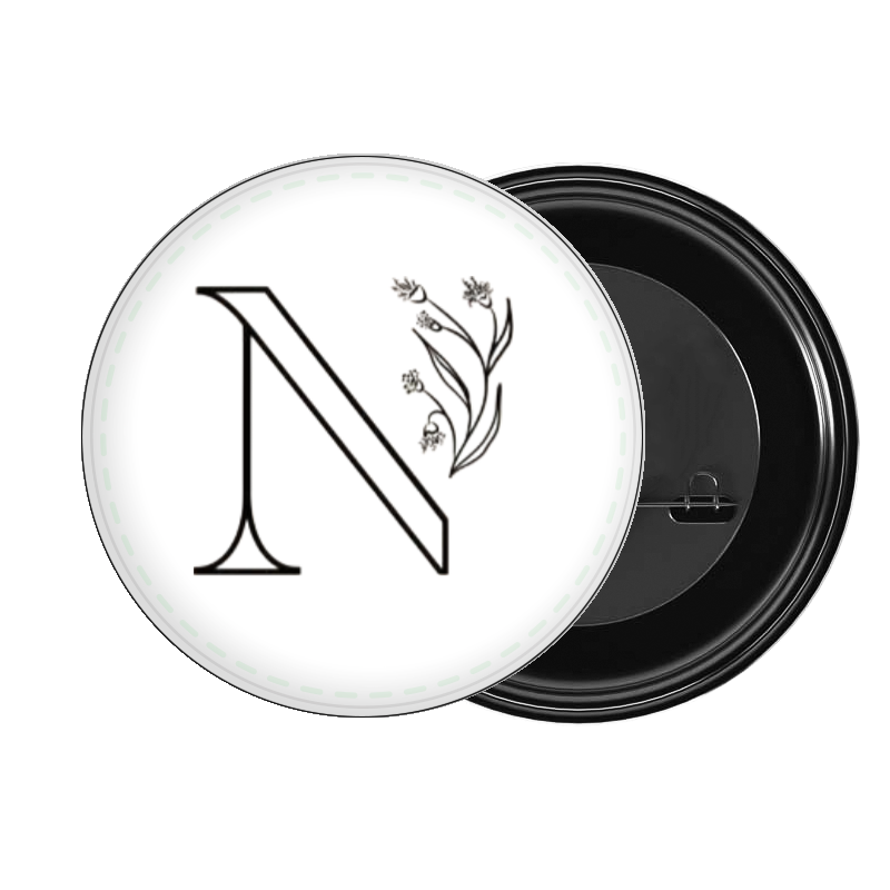 vector letter brooch N 1