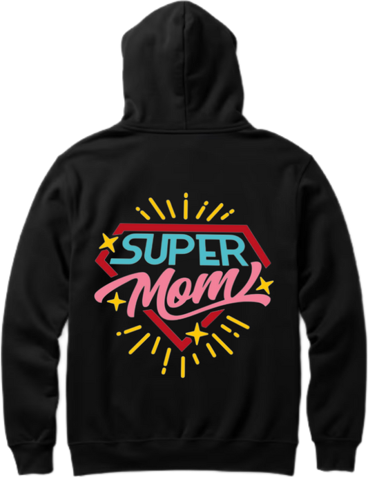 Mom dad parents Oversize Hoodie Black Back  1