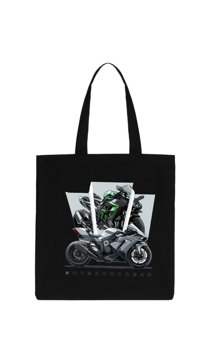 MOTOR CYCLE tote bag Black 1