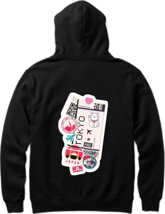travel travellar Oversize Hoodie Black Back 1