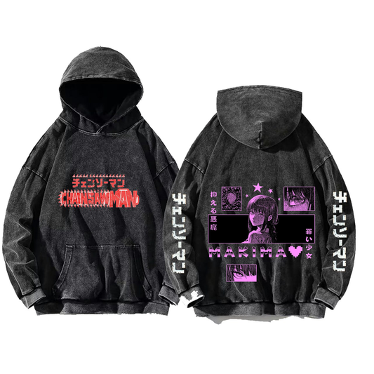 Chainsaw Man One Size hoodie Washed Back 1