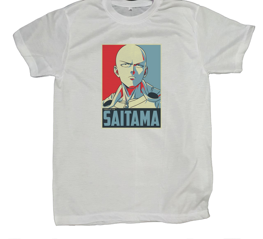 One-Punch Man t- shirt fat White 1