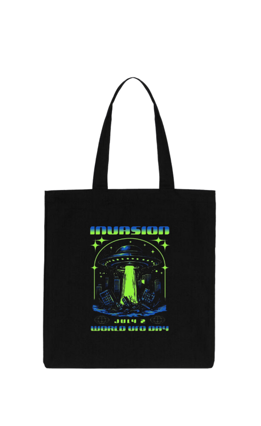 aliens tote bag Black 1