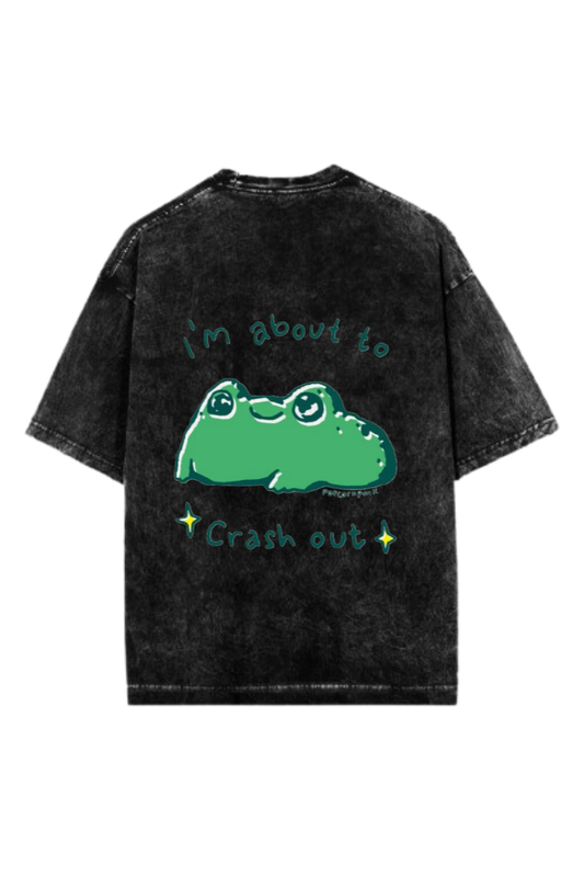 frog t- shirt Washed Back 1