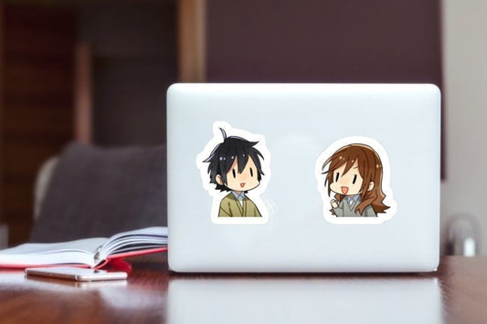 "Cute Anime Stickers for Laptop, Waterproof Vinyl Chibi Anime Decals for Water Bottle, Hydro Flask, Skateboard, Luggage, Cute Cartoon Aesthetic Stickers for Teens and Kids