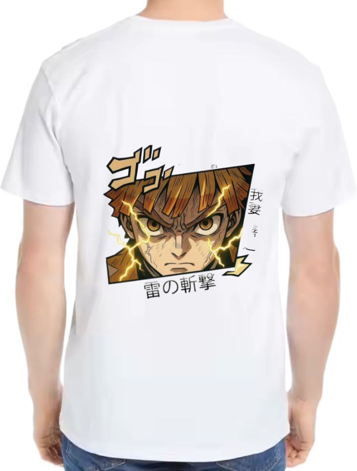 Demon Slayer t- shirt One Size White back 1