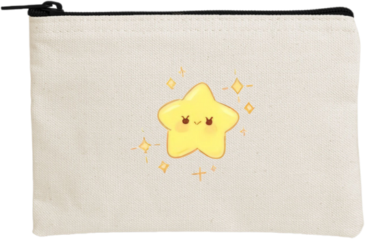 Kawaii Cute Kirby Canvas Makeup Pouch, Aesthetic Pink Anime Character Small Zipper Makeup Bag, Pencil Case, Travel Toiletry Pouch for Women and Girls