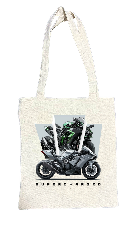 MOTOR CYCLE tote bag beige 1