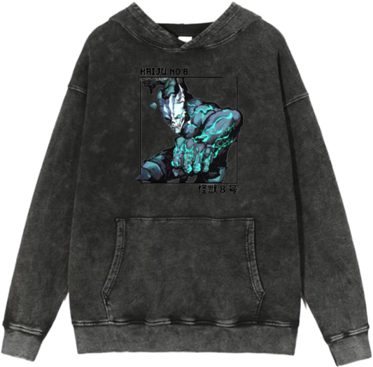 Kaiju No. 8 Over Size hoodie Washed 1