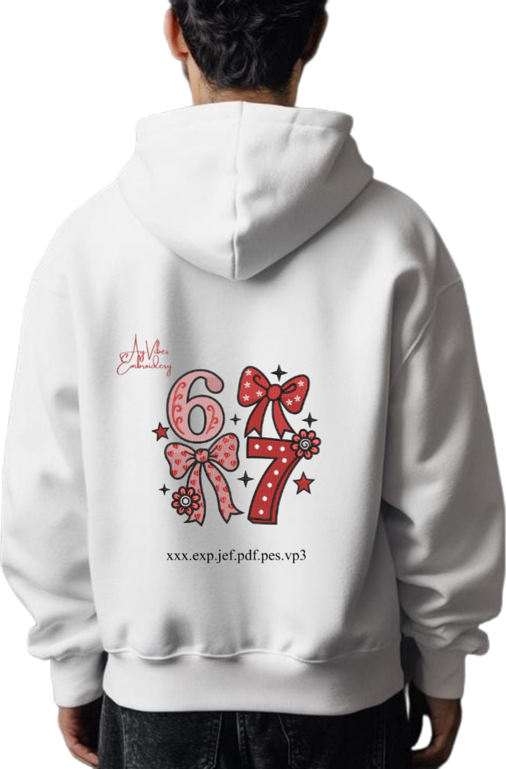 designs 67 Oversize Hoodie White Back 1