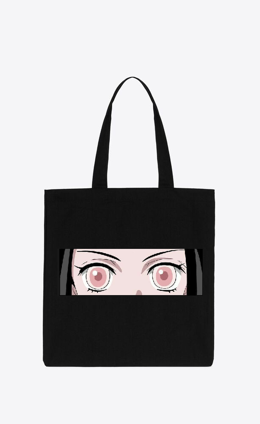 Anime Demon slayer nezuko tanjiro tote bag Black 1
