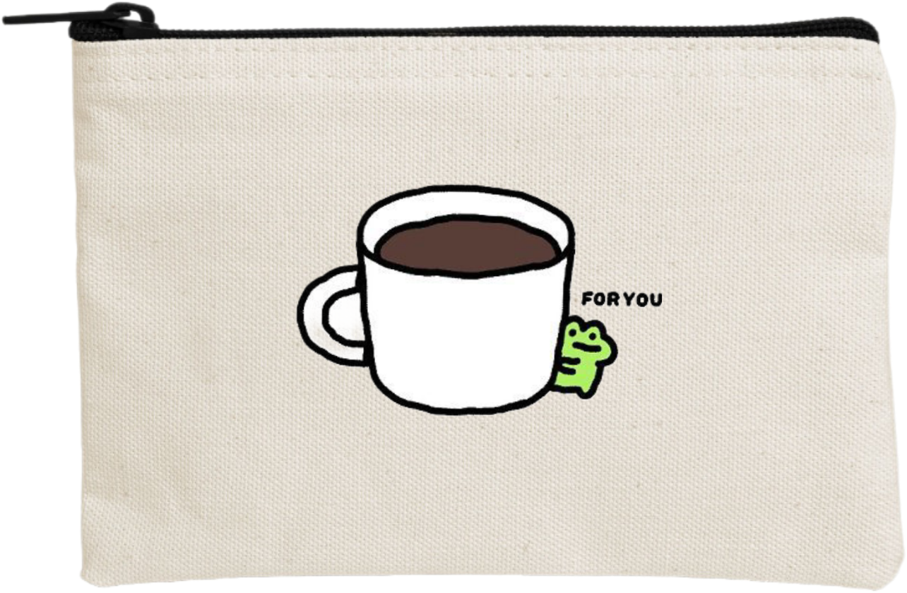 Frog wallet pencil case Beige 1
