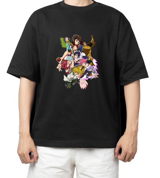 Anime Nanatsu no taizai seven deadly sins One Size t- shirt Black 1