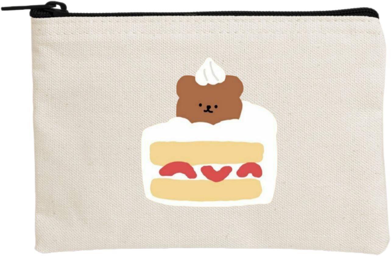 bear wallet pencil case Beige 1