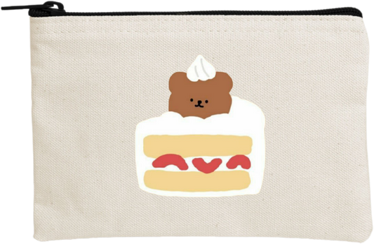 bear wallet pencil case Beige 1