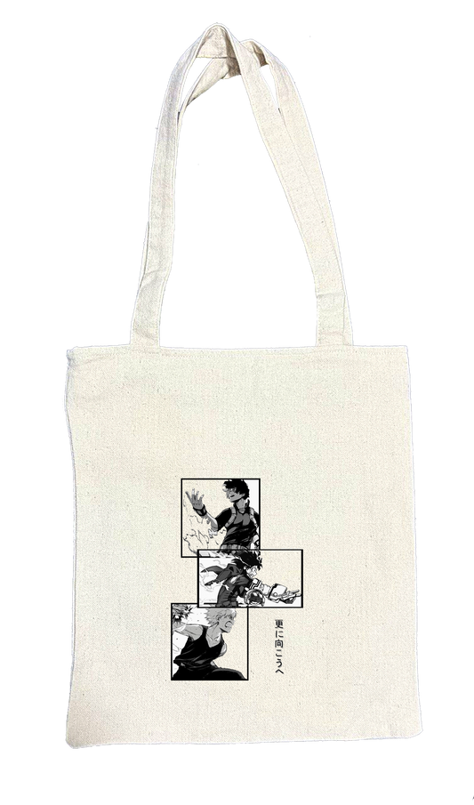 bnha  boku no hero academy tote bag beige 1