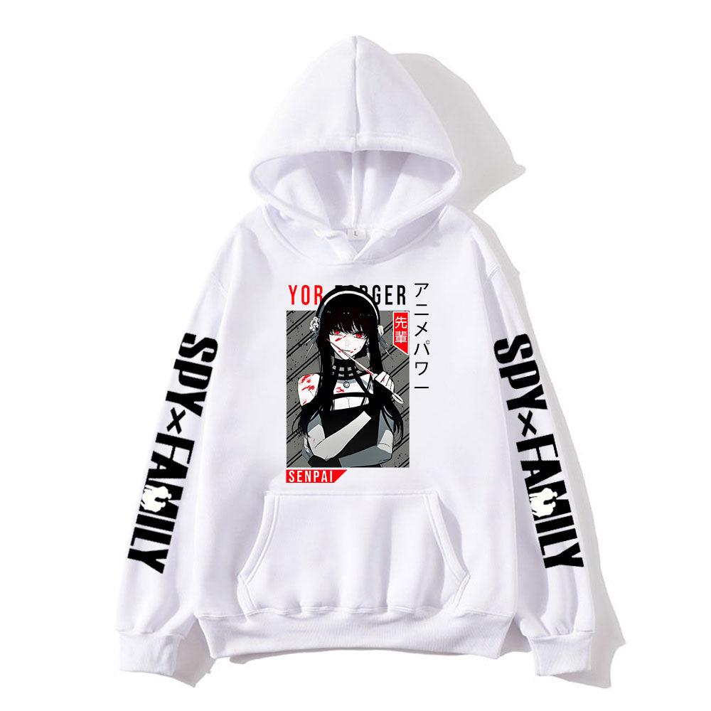 spy x family OverSize hoodie White  R 1