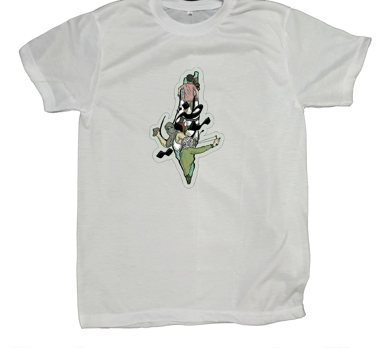 Palestine t- shirt fat White 1