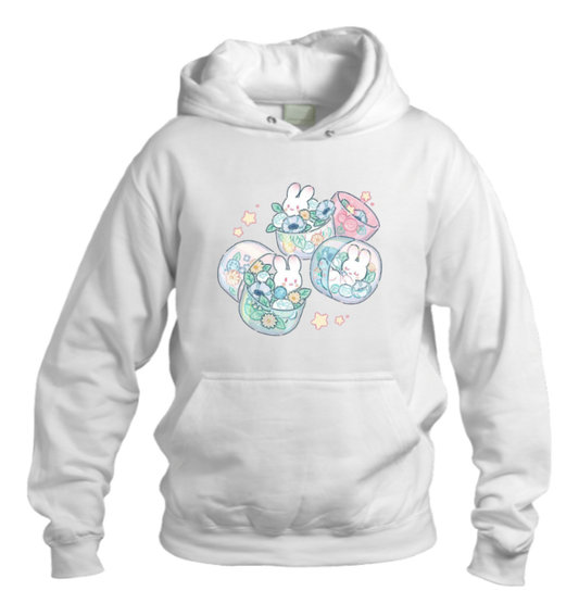 bunny Oversize Hoodie White 1
