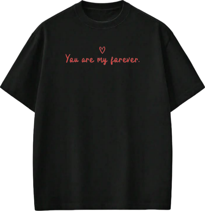 VaIentine coupIe t- shirt Black 1