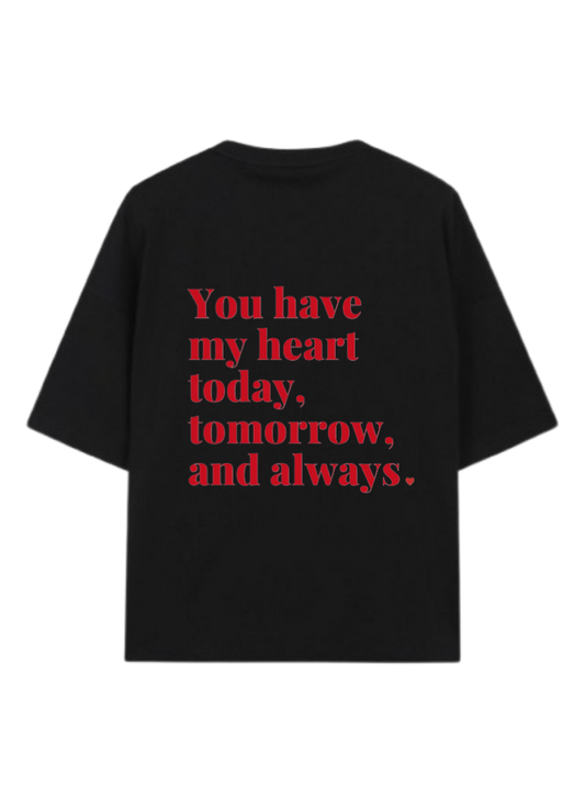 VaIentine coupIe t- shirt Black Back  1