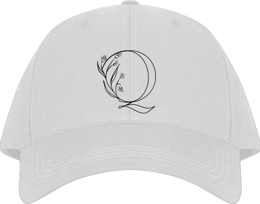 vector letter Baseball cap white Q 1