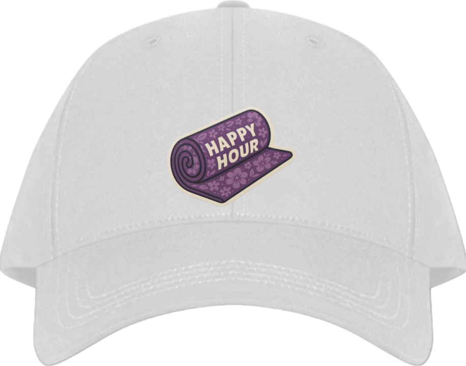 workout gym pilates Baseball cap White 1