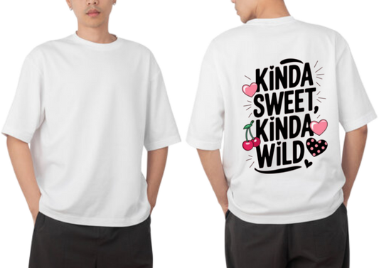 KINDA SWEET, KINDA WILD t- shirt One Size White back 1