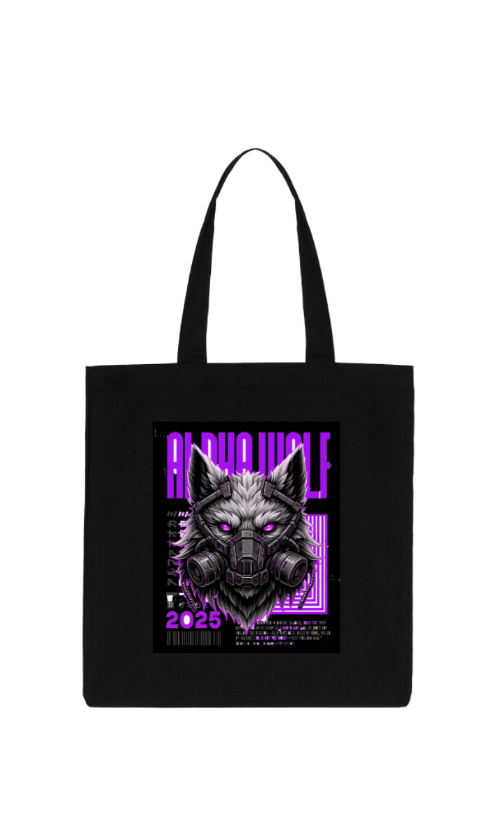 Alpha Wolf tote bag Black 1