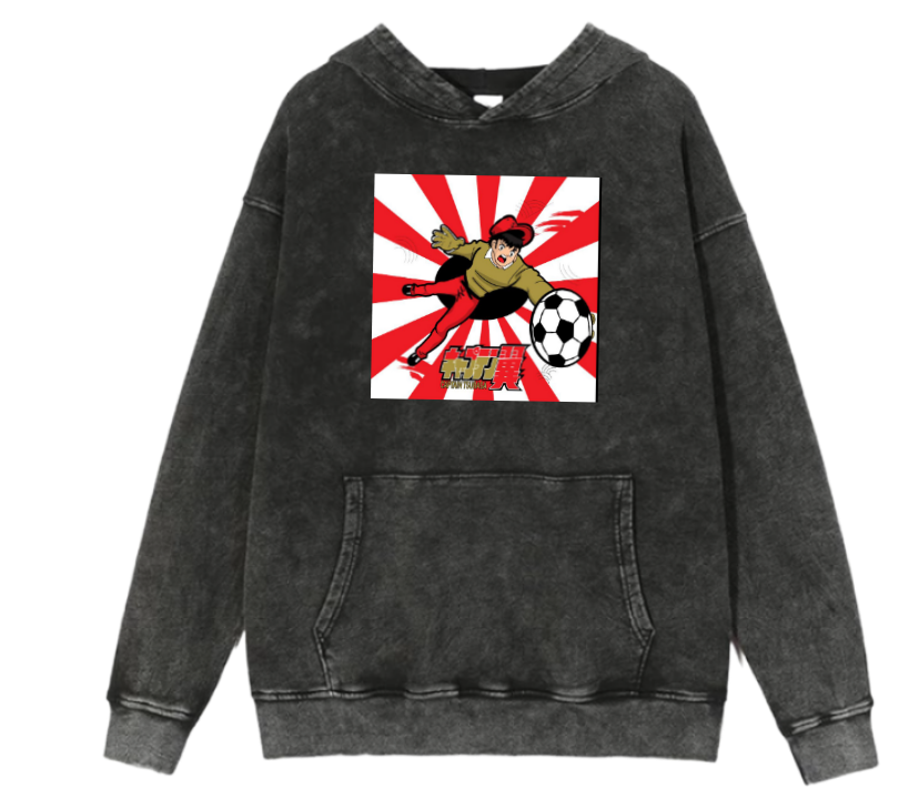 Captain Tsubasa Over Size hoodie Washed 1