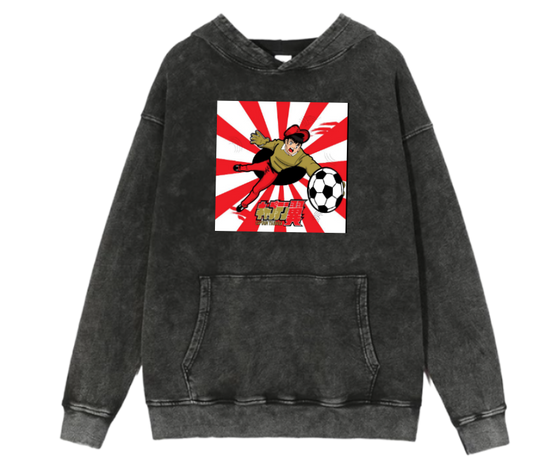Captain Tsubasa Over Size hoodie Washed 1