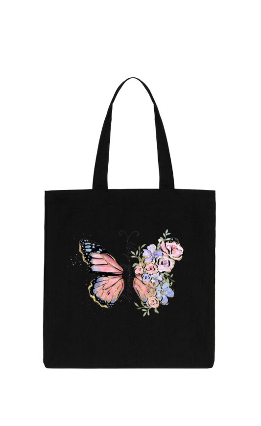 butterflies tote bag Black 1