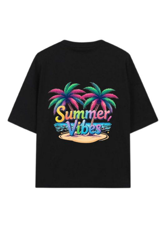 Summer Vibes t- shirt Black Back 1